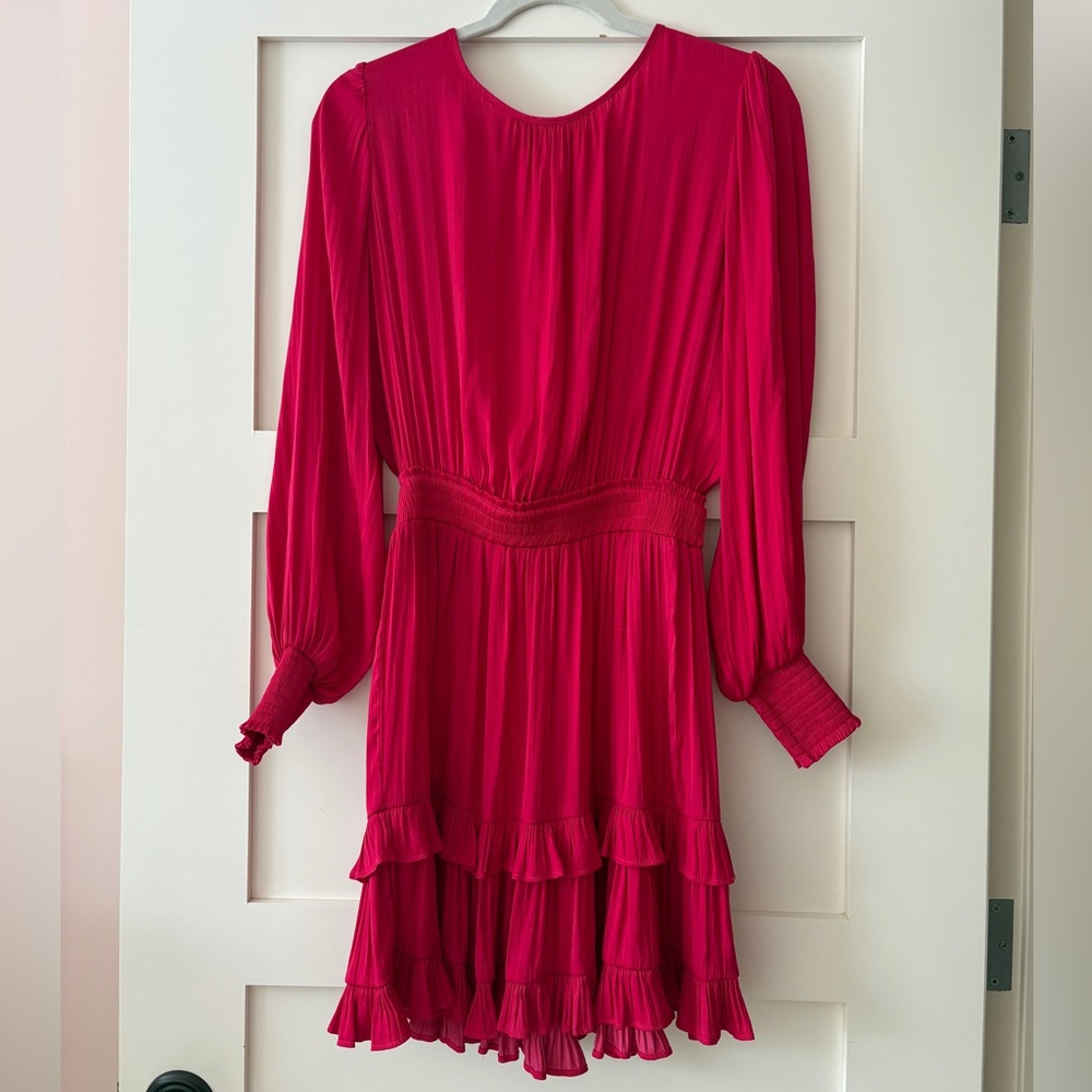 Evereve Hailey Mini Dress Long Sleeve Satin